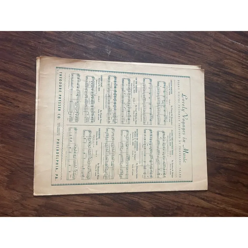 Vintage sheet music booklet